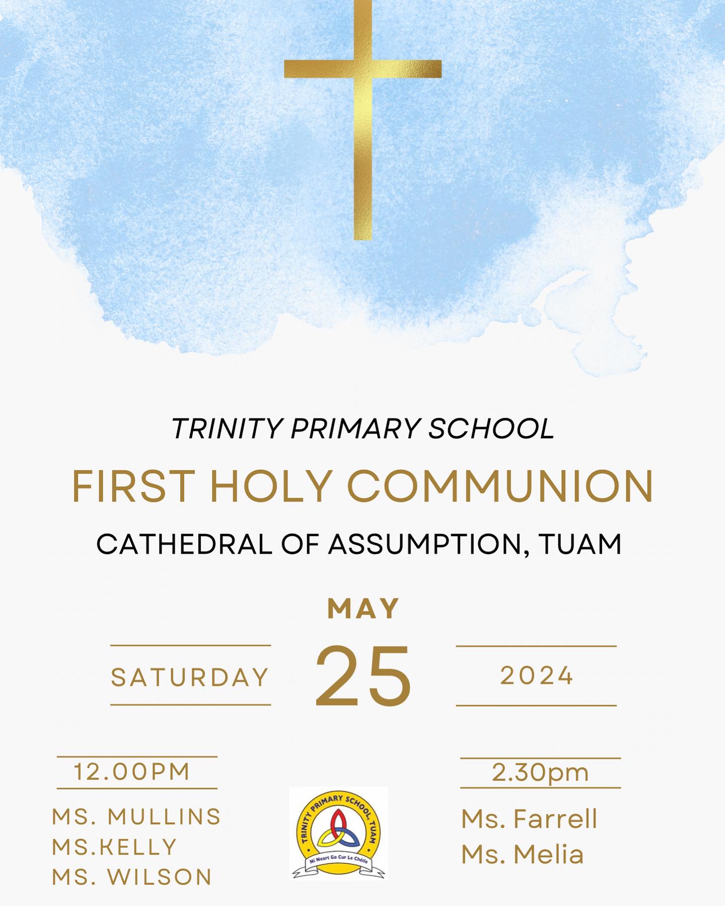 2024 Communion Dates Trinity Primary School